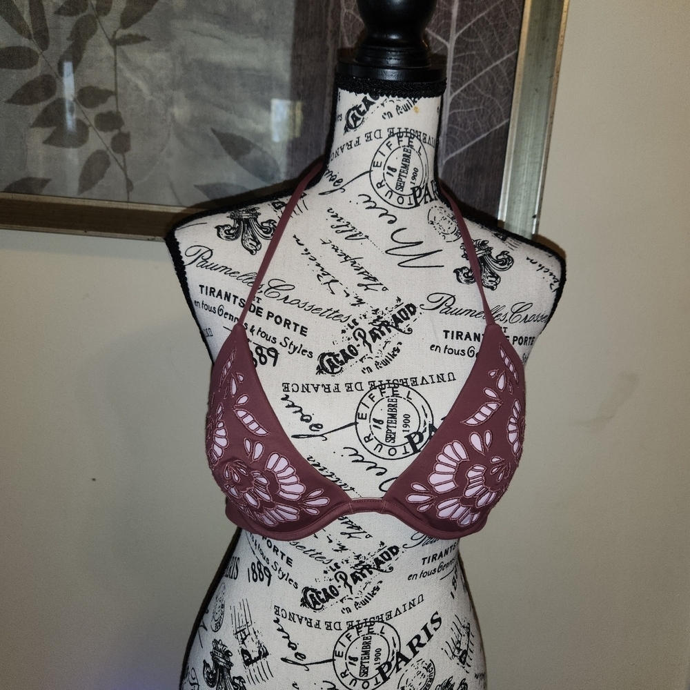 Shade & Shore Bikini Top - Brown/pink